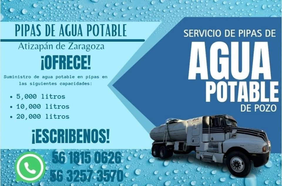 Pipas de Agua Potable Atizapán de Zaragoza